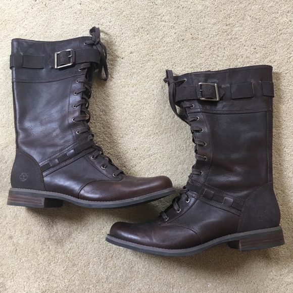 timberland lace up womens boots